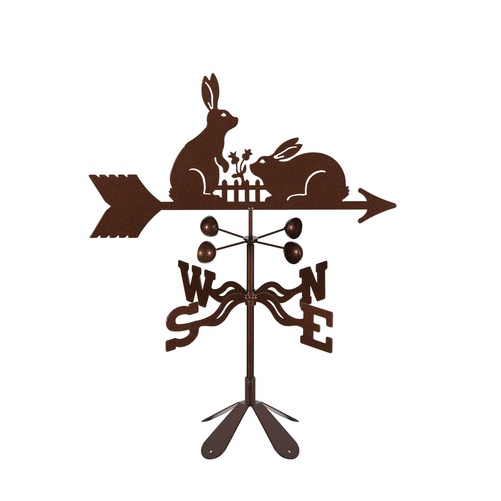 Rabbits with Fence Weathervane