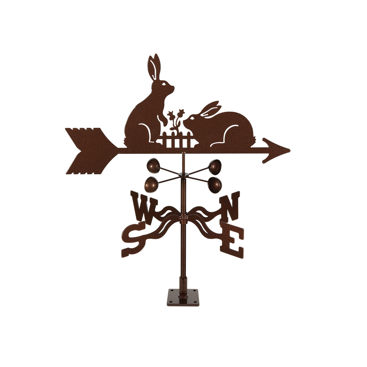Rabbits with Fence Weathervane
