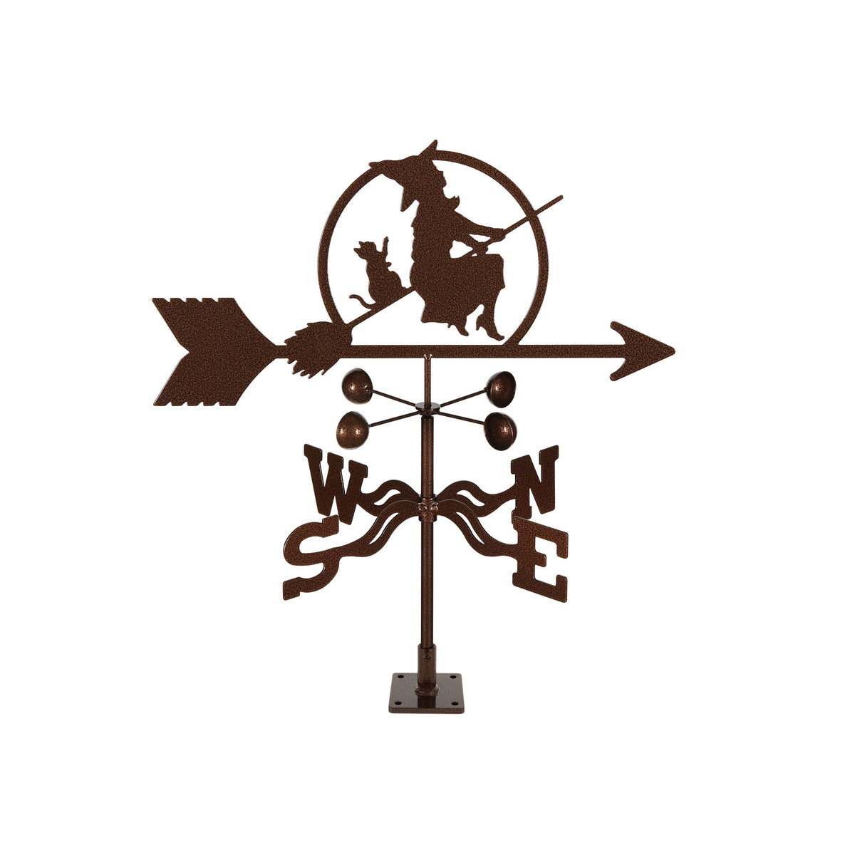 Witch On Broom Weathervane