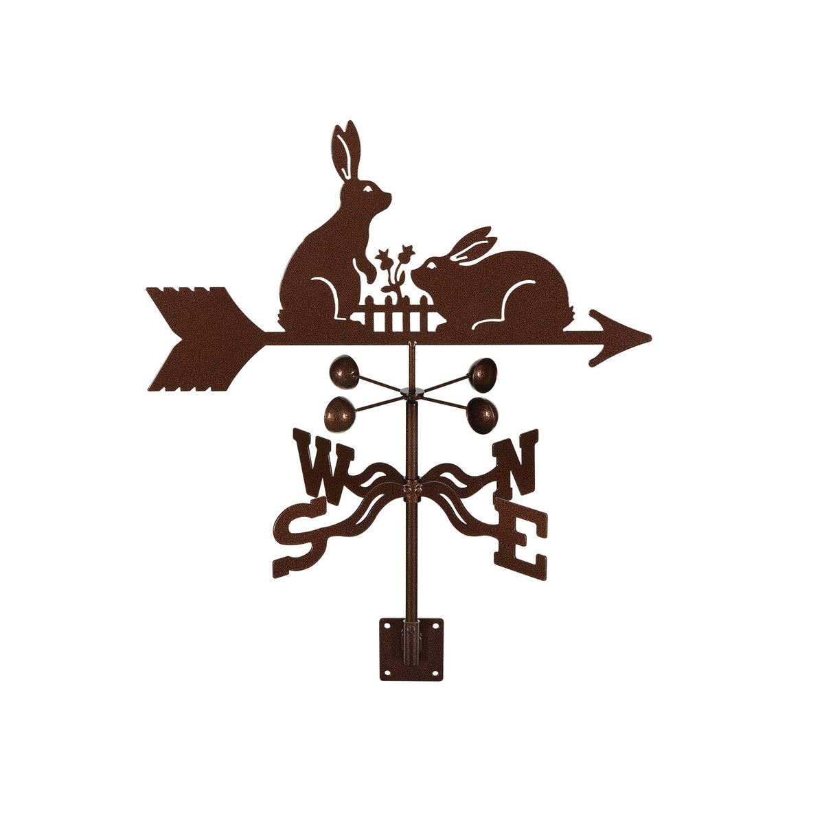 Rabbits with Fence Weathervane