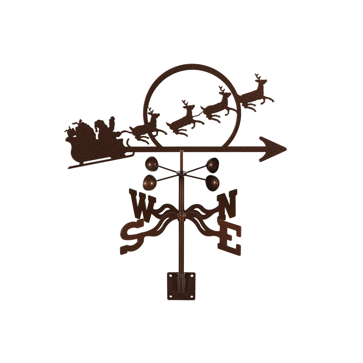 Santa With Sleigh Weathervane