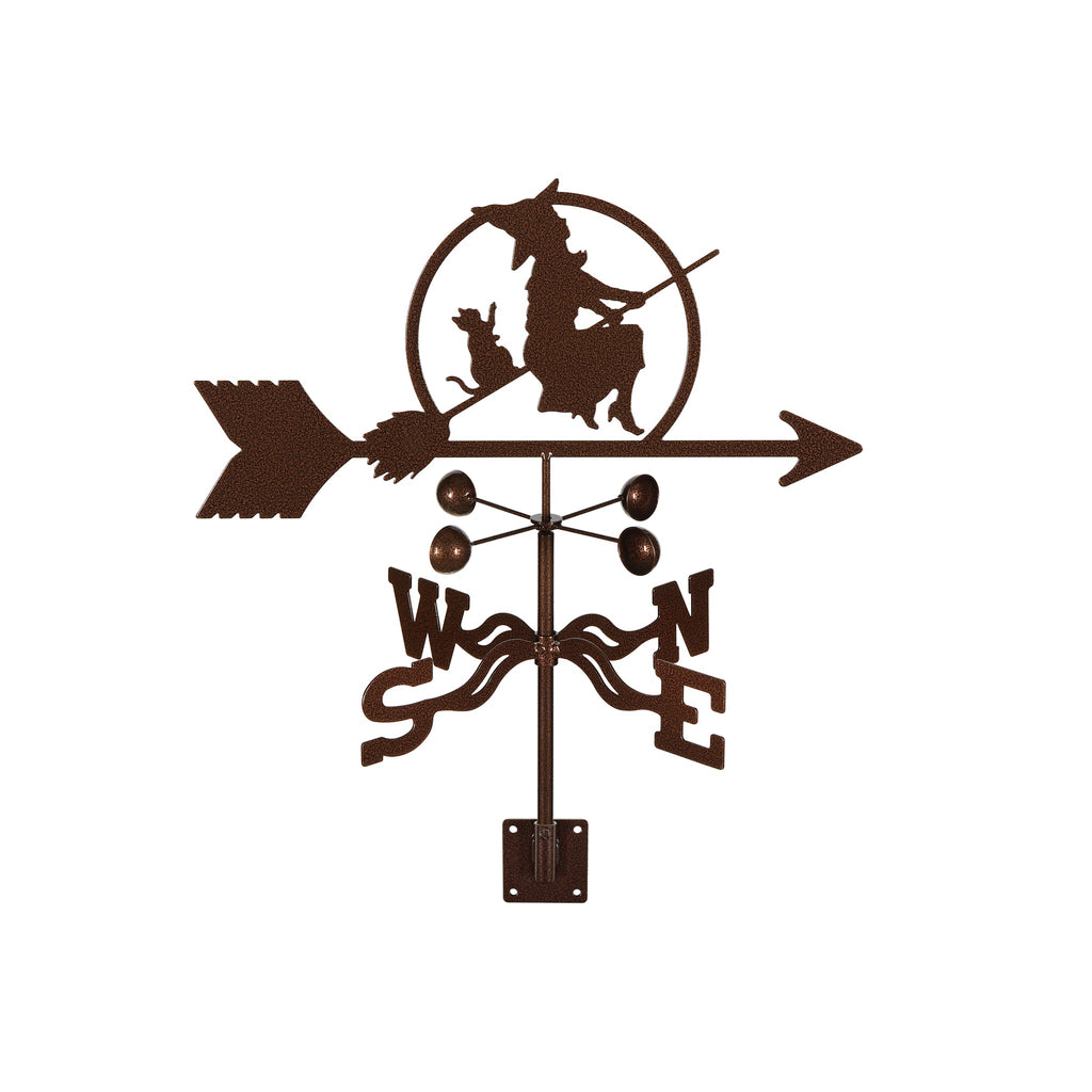 Witch On Broom Weathervane