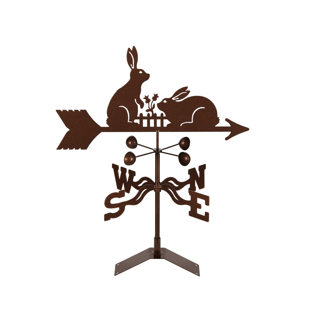 Rabbits with Fence Weathervane
