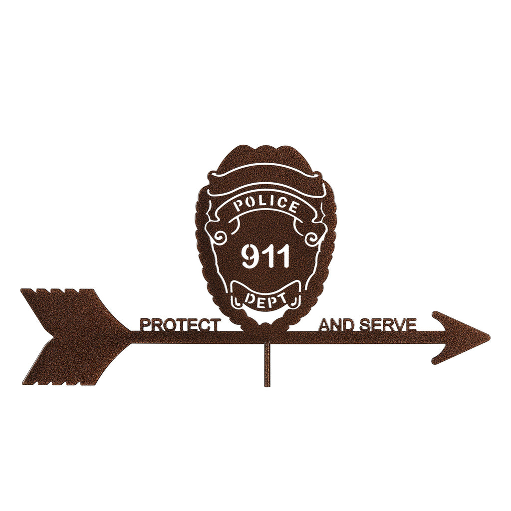 Police Badge Weathervane