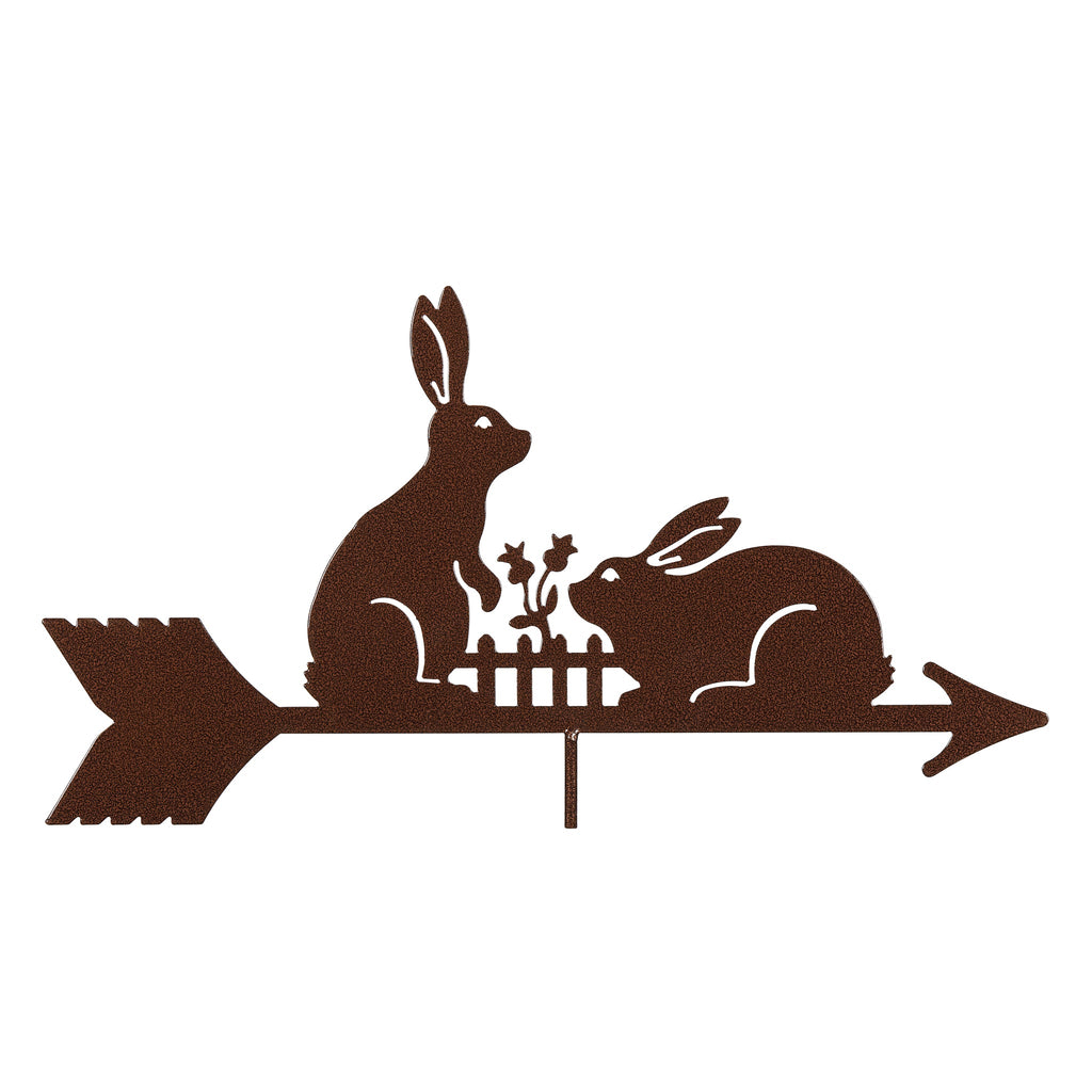 Rabbits with Fence Weathervane