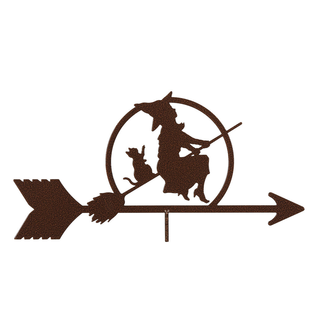 Witch On Broom Weathervane